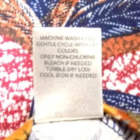 CJ Banks Women’s Multicolor Floral Print 3/4 Sleeve Top – Size: XL - Picture 5 of 10